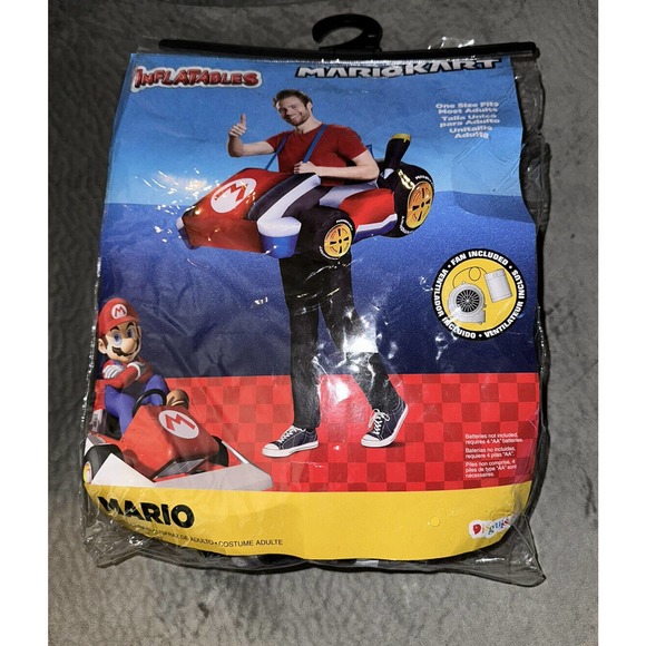 Super Mario Brothers Mario Kart Inflatable Adult Halloween Costume OS - Picture 3 of 7
